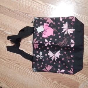 Butterfly Black & Pink tote bag